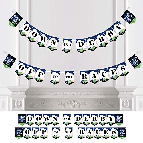 Big Dot of Happiness Kentucky Horse Derby - Horse Kentucky Horse Derby - Horse Race Party Bunting Banner - Party Decorations - Down and Derby Off to The Races