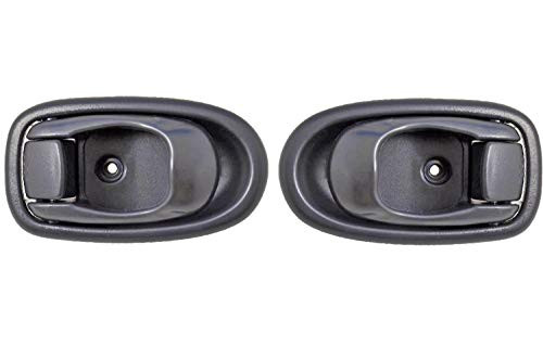PT Auto Warehouse HY-2334G-DP - Inner Interior Inside Door Handle, Gray - Left/Right Pair