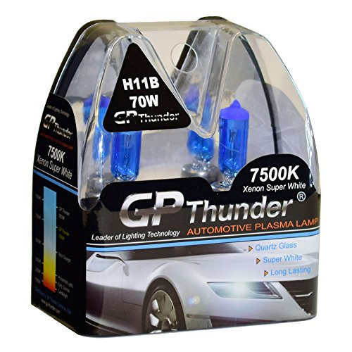 GP Thunder GP75-H11B 7500K H11B 12V 70W Halogen Xenon Super White Color W/QUAZE Glass (2 Bulbs)