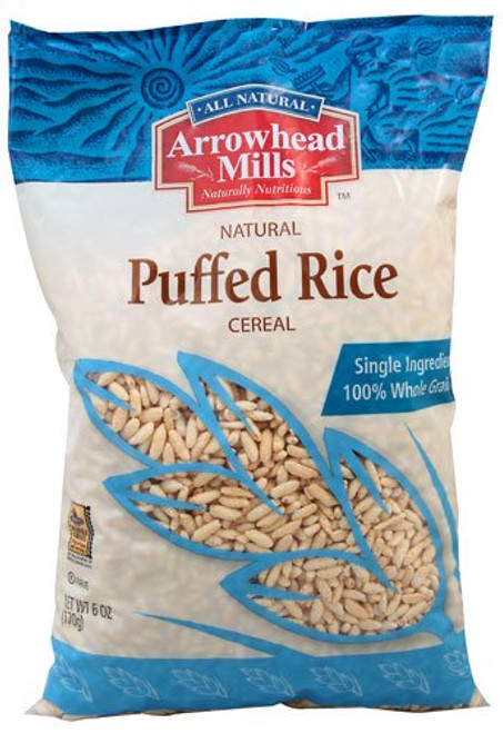Arrowhead Mills Natural Puffed Rice Cereal 6 oz [ Pack of 3-