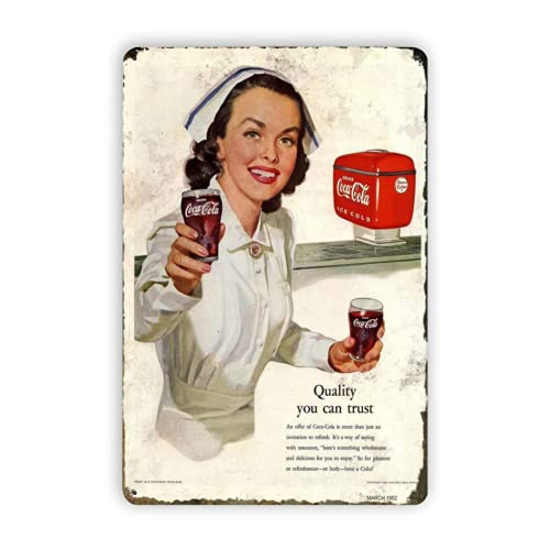 Ovonetune Metal Coca Cola Tin Signs, Vintage Coca Cola Wall Decor Retro Art Tin Sign Fun Home Farm Posters for Bathroom Bar Man Cave Bedroom Parlor Cafe Garage Metal Plaque 12x8 Inch Ovonetune Metal Coca Cola Tin Signs, Vintage Coca Cola Wall Decor Retro Art Tin Sign Fun Home Farm Posters for Bathroom Bar Man Cave Bedroom Parlor Cafe Garage Metal Plaque 12x8 Inch