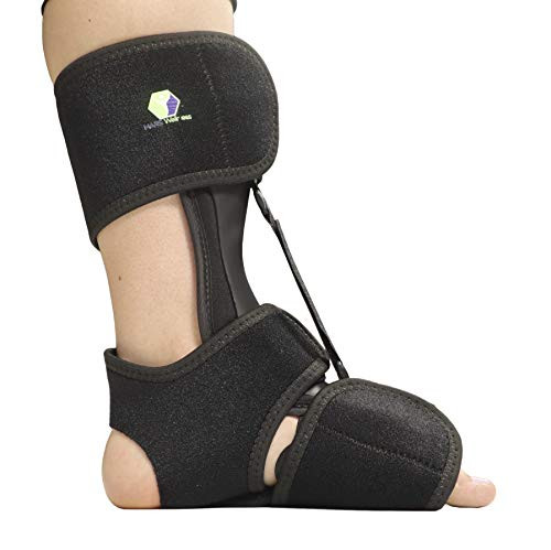 Comfort Dorsal Night Splint - Pain Relief from Plantar Fasciitis, Drop Foot, and Achilles Tendinitis - Large