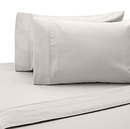 Salt 300-Thread-Count Cotton Sateen Standard Pillowcases in Ivory -Set of 2-