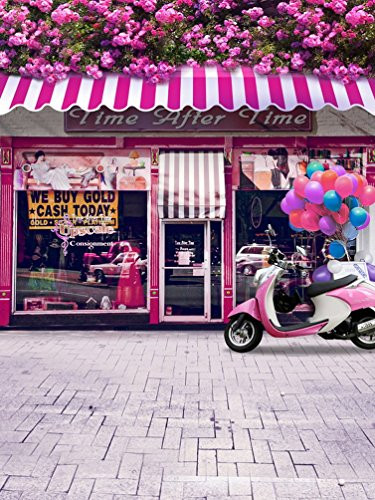 Brick Floor Shop Balloon Photography Backdrops Photo Props Studio Background 5x7ft