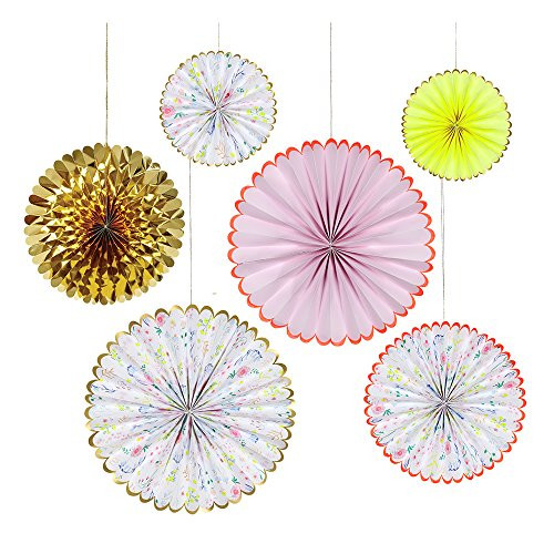 Meri Meri Floral Pinwheel Decorations