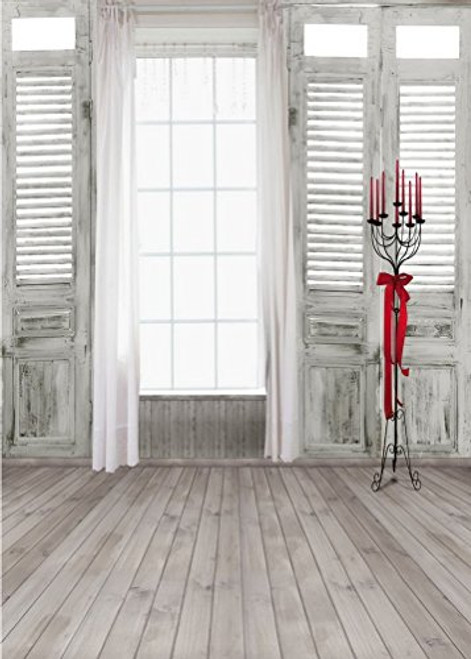 Wooden Floor Vintage Window Door Photography Backdrops Photo Props Studio Background 5x7ft