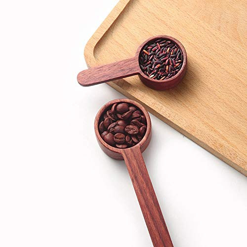 Measuring Scoop Wooden Measuring Spoon, Wooden Coffee Scoop, Tablespoon Measure Spoon Tea Scoop for Kitchen Baking Tool-Short handle-