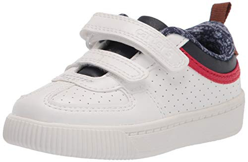 Carter's Boy's Devin Sneaker, White, 5 Wide Toddler