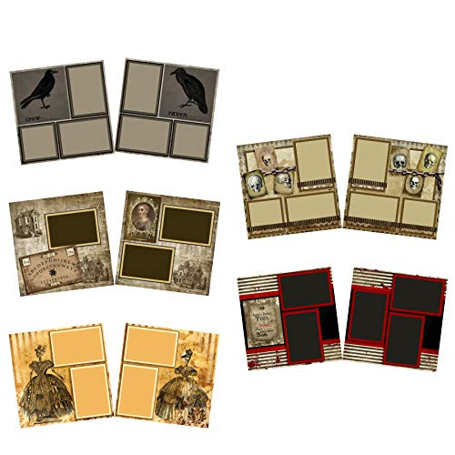 Haunted House - Halloween Scrapbook Set - 5 Double Page Layouts