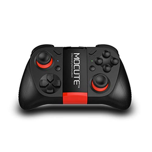 ZODRQ Wireless Bluetooth Receiver Mobile Gaming Controller Gamepad Joystick with Telescopic Holder for Android iOS PC Smart TV/TV Box -Black-