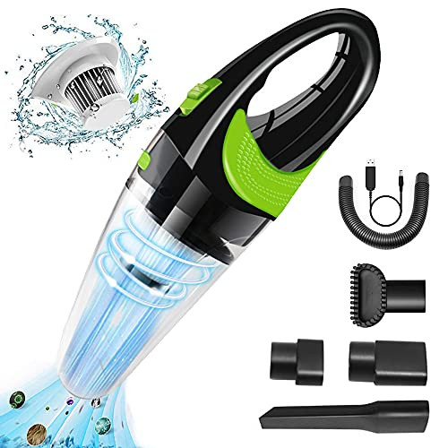 Cordless Handheld Vacuum,Portable Vacuum Cleaner for Home,5000pa High Power Auto Accessories Kit for Detailing and Car Cleaning,Wet and Dry Auto Handheld Vacuum Cleaner for Car