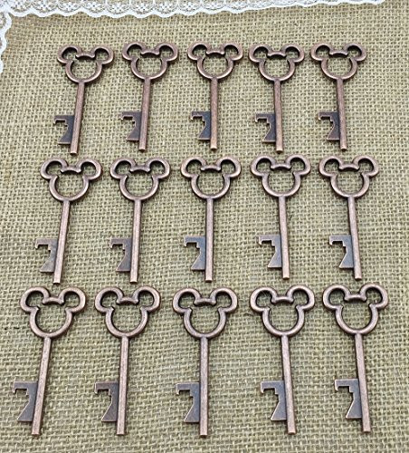 40pcs Antique Skeleton Key Bottle Openers Copper Wedding Favor Bridal Shower Gift Steampunk Decoration Birthday Party Stocking Stuffers