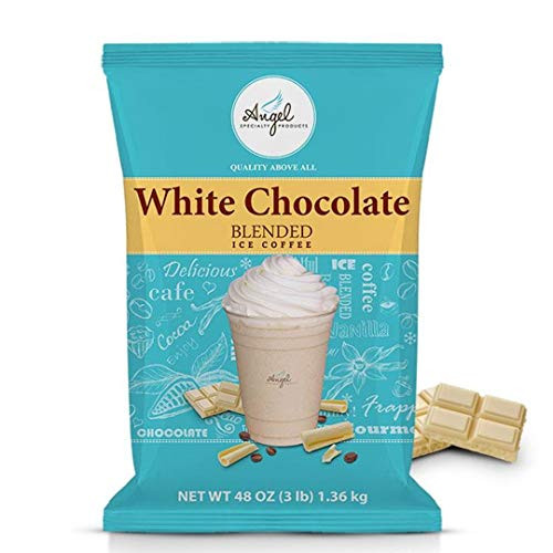 Angel Specialty Products - Blended Ice Coffee - Frappe Powder Mix - White Chocolate Mocha [3 LB- [34 Servings-