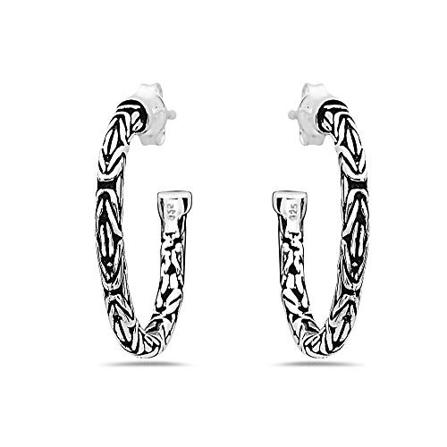 925 Solid Sterling Silver 24mm Hammered Dangling Black Hoop Stud Earrings Huggie Dangle Round Jewelry 925 Solid Sterling Silver 24mm Hammered Dangling Black Hoop Stud Earrings Huggie Dangle Round Jewelry