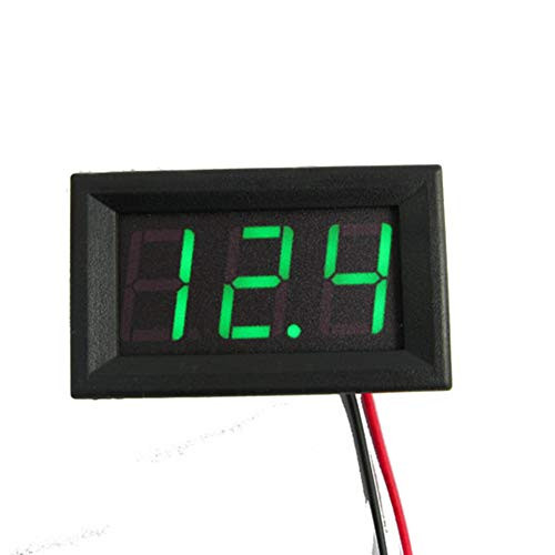 Measuring  and  Gauging Tools,Maserfaliw Digital Voltmeter,0.56inch Mini LED Digital Volt Voltage Panel Meter DC 4.5V-30.0V Voltmeter - Green