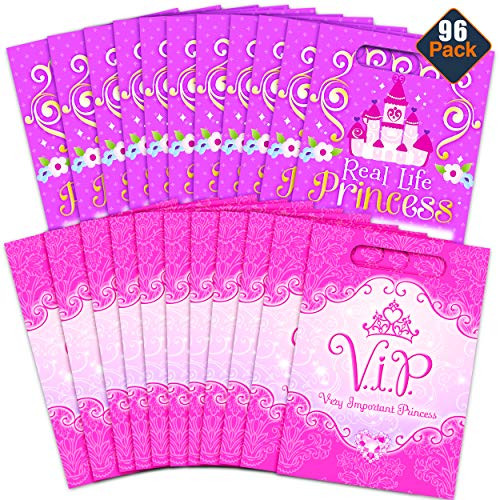 Disney Princess Party Supplies Bundle Sofia the First Party Favor Bags - 96 Pack Disney Princess Goodie Bags Sofia the First Princess Treat Bags for Kids Girls Boys