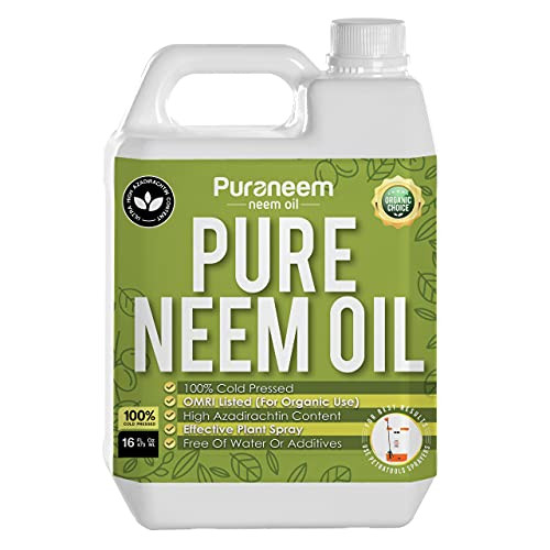 Pure PetraTools Neem Oil, Cold Pressed, Ultra High Azadirachtin Content, Essential Oil for Skin, Hair and Nails,Plant Concentrate, Leaf Polish, OMRI Listed -16 Fl Oz-