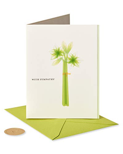 Papyrus Sympathy Card -Sympathy Lilies-