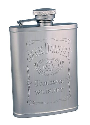 Jack Daniel's Licensed Barware Embossed Label Flask, 3-Ounce