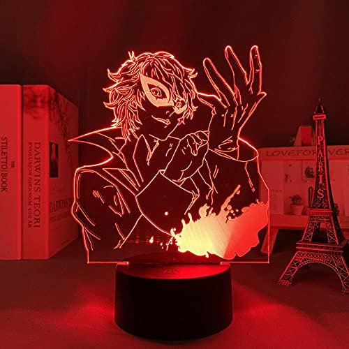 3D Night Light for Boys,Persona 5 for Kids Bedroom Decor Birthday Gift Anime Gadget Room Table Lamp
