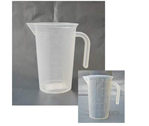 Plastic Beaker with Handle Graduated Measuring Cup Clear Lab Kitchen Measuring Pitcher Liquid Measuring Cup with Pour Spout 250/500/1000/2000/3500/5000ml -500ml-