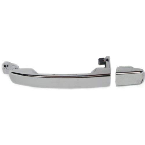 Evan-Fischer Door Handle compatible with 2005 Nissan Front ier XE Front - Right Side or Rear - Left or Right Side Exterior Plastic Chrome