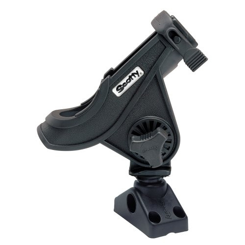 Scotty Baitcaster/Spng Rod Hldr,Blk,0241 Side/Dm 0280-Bk