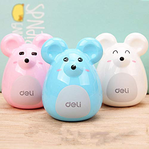 HJPOQZ Cartoon Mouse Pencil Sharpener Color Mouse Mini Pencil Sharpener Student Stationery Office Supplies Cute Sharpener