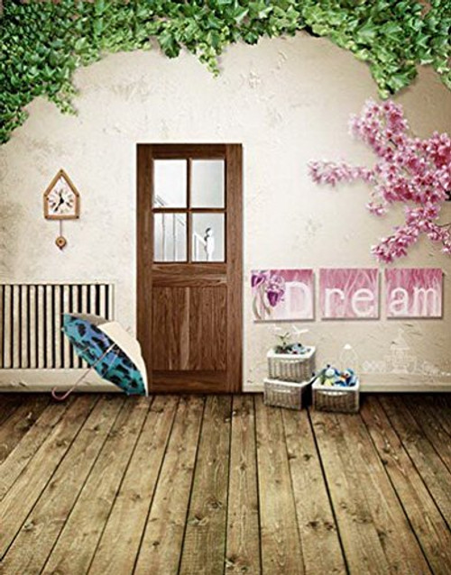 Wooden Floor Dream Flower Umbrella Green Leaf Photography Backdrops Photo Props Studio Background 5x7ft Wooden Floor Dream Flower Umbrella Green Leaf Photography Backdrops Photo Props Studio Background 5x7ft