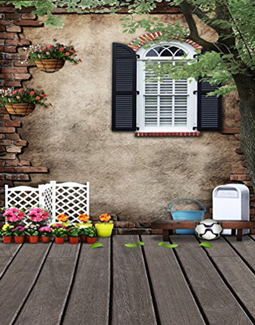 Wooden Floor Flowers House Photography Backdrops Photo Props Studio Background 5x7ft Wooden Floor Flowers House Photography Backdrops Photo Props Studio Background 5x7ft