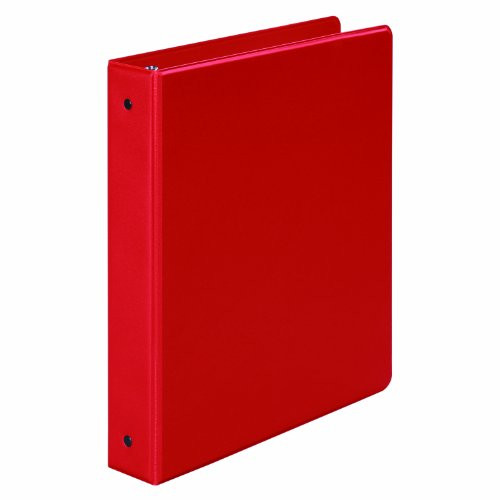 Wilson Jones 368 Basic Round Ring Binder, 1 1/2 Inch, Red (W368-34NR)