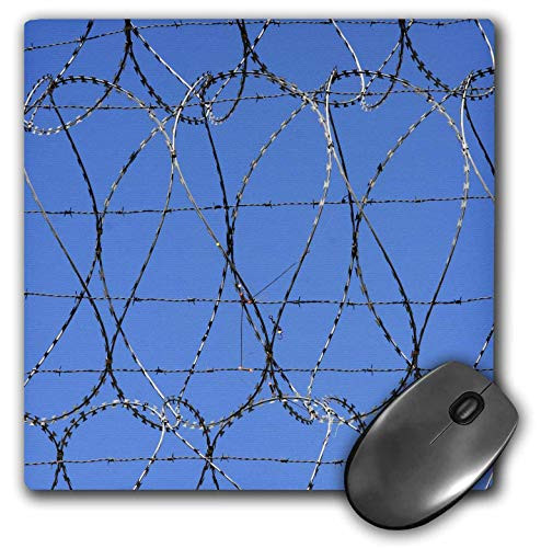 3dRose Danita Delimont - Industrial - Barbed Wire Fence. - Mouse Pads -mp-343722-1-