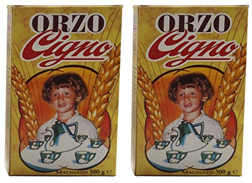 Caffè Batani: Tuscan "Orzo Cigno" Toasted Ground Barley - 17.6 Ounces (500g) Packages (Pack of 2) [ Italian Import ]