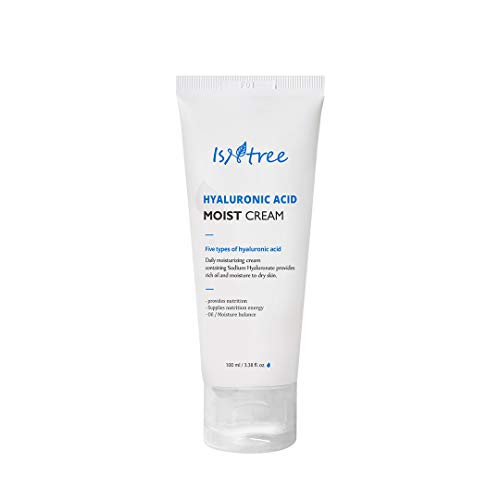 ISNTREE Hyaluronic Acid Moist Cream Face Moisturizer 2.71 fl. oz. | Facial Night Cream Day Cream with 4 Hyaluronic Acid | Deep Moisturizing, Skin Protection, Nourishing for Dry  and  Sensitive Skin