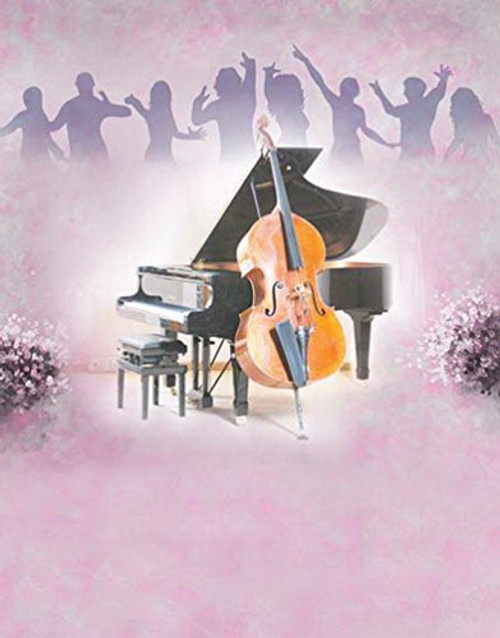 Pink Floor Piano Photography Backdrops Photo Props Studio Background 5x7ft