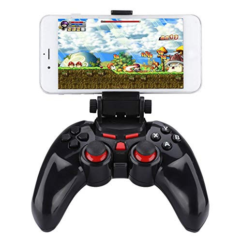 Bluetooth Gamepad, Wireless Game Controller Game Handle, Joystick Gamepad with Adjustable Clamp Holder, Highly Sensitivity for Mobile Phone