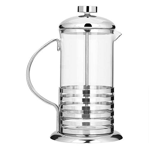 Coffee Pot, 600ml / 800ml Portable Stainless Steel Glass French Press Coffee Cup Pot Plunger Tea Maker-600ml- Coffee Pot, 600ml / 800ml Portable Stainless Steel Glass French Press Coffee Cup Pot Plunger Tea Maker-600ml-