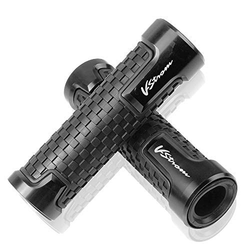 2Pcs 7/8''22mm Motorcycle Handlebar Grips Handle Grips for Suzuki DL650 DL1000,V-Strom 250 650 650XT,V-Strom 1050 1050 XT-Black-