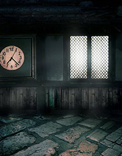 Vintage Room Stone Floor Clock Photography Backdrops Photo Props Studio Background 5x7ft