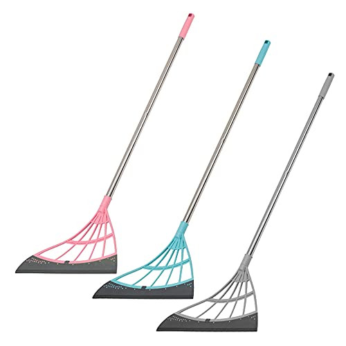 Multifunction Magic Broom, Sueea Magic Wiper Broom 2-in-1 Bathroom Floor Sweeper, Easily Dry The Floor Surface and Remove Dirt and Hair, Wiper Floor Broom for Living Room, Glass-Gray plusGreen plusPink-3pcs-- Multifunction Magic Broom, Sueea Magic Wiper Broom 2-in-1 Bathroom Floor Sweeper, Easily Dry The Floor Surface and Remove Dirt and Hair, Wiper Floor Broom for Living Room, Glass-Gray plusGreen plusPink-3pcs--