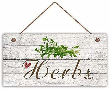 Herbs Metal Sign - Garden Country Farmhouse Home Gardener Decor Sign 8x12 inch