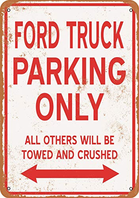 Wall-Color 9 x 12 Metal Sign - Ford Truck Parking ONLY - Vintage Look Wall-Color 9 x 12 Metal Sign - Ford Truck Parking ONLY - Vintage Look