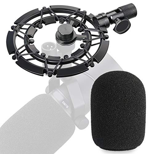 Shure SM7B Shock Mount with Pop Filter Matching Mic Boom Arm Stand, Compatible for Shure SM7B Microphone by YOUSHARES