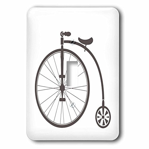 3dRose lsp_211077_1 Black and White Vintage Bike Single Toggle Switch Multicolor