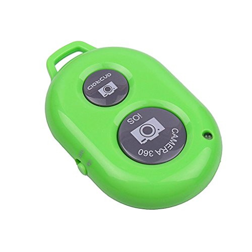 ATJC Bluetooth Wireless Remote Control Camera Photo Shutter Release Self Timer for Apple and Android Smartphones -Green-