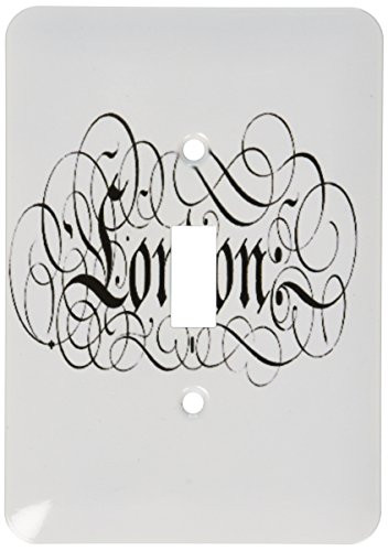3dRose LSP_62638_1 Pretty Script Says London Single Toggle Switch