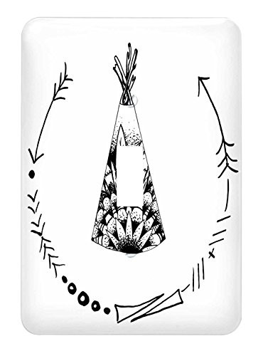 3dRose lsp_221393_1 Teepee with Arrow Curved Frame - Single Toggle Switch