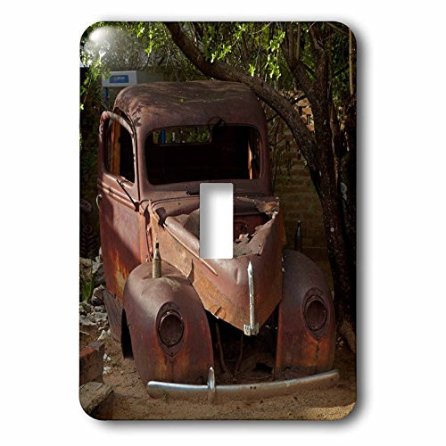 3dRose LSP_187872_1 Old Car at Roys Rest Camp, Near Grootfontein, Namibia, Africa Toggle Switch