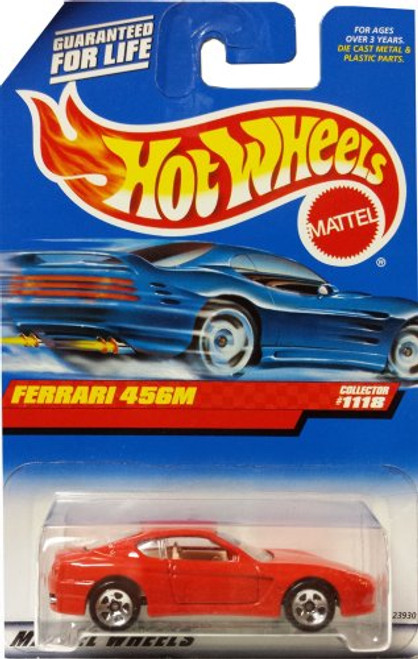 Mattel Hot Wheels 1999 1:64 Scale Red Ferrari 456M Die Cast Car Collector #1118 Mattel Hot Wheels 1999 1:64 Scale Red Ferrari 456M Die Cast Car Collector #1118