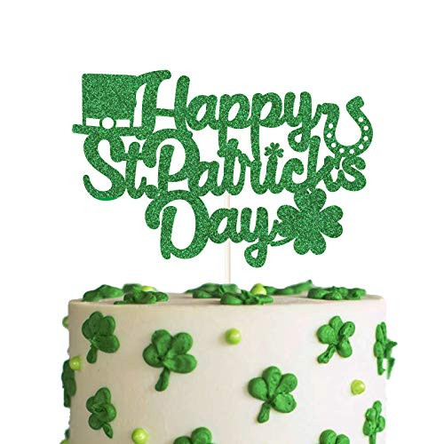 Happy St. Patrick's Day Cake Topper, St. Patricks Day Decorations, Clover Cake Decor, Irish Festival Cake Decor, St. Patricks Day Party Supplies